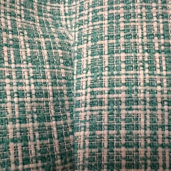 Elementz Turquoise & White Tweed Blazer Jacket - Picture 15 of 17